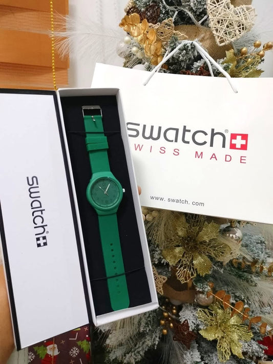 Green Stylish Watch Swiss Made