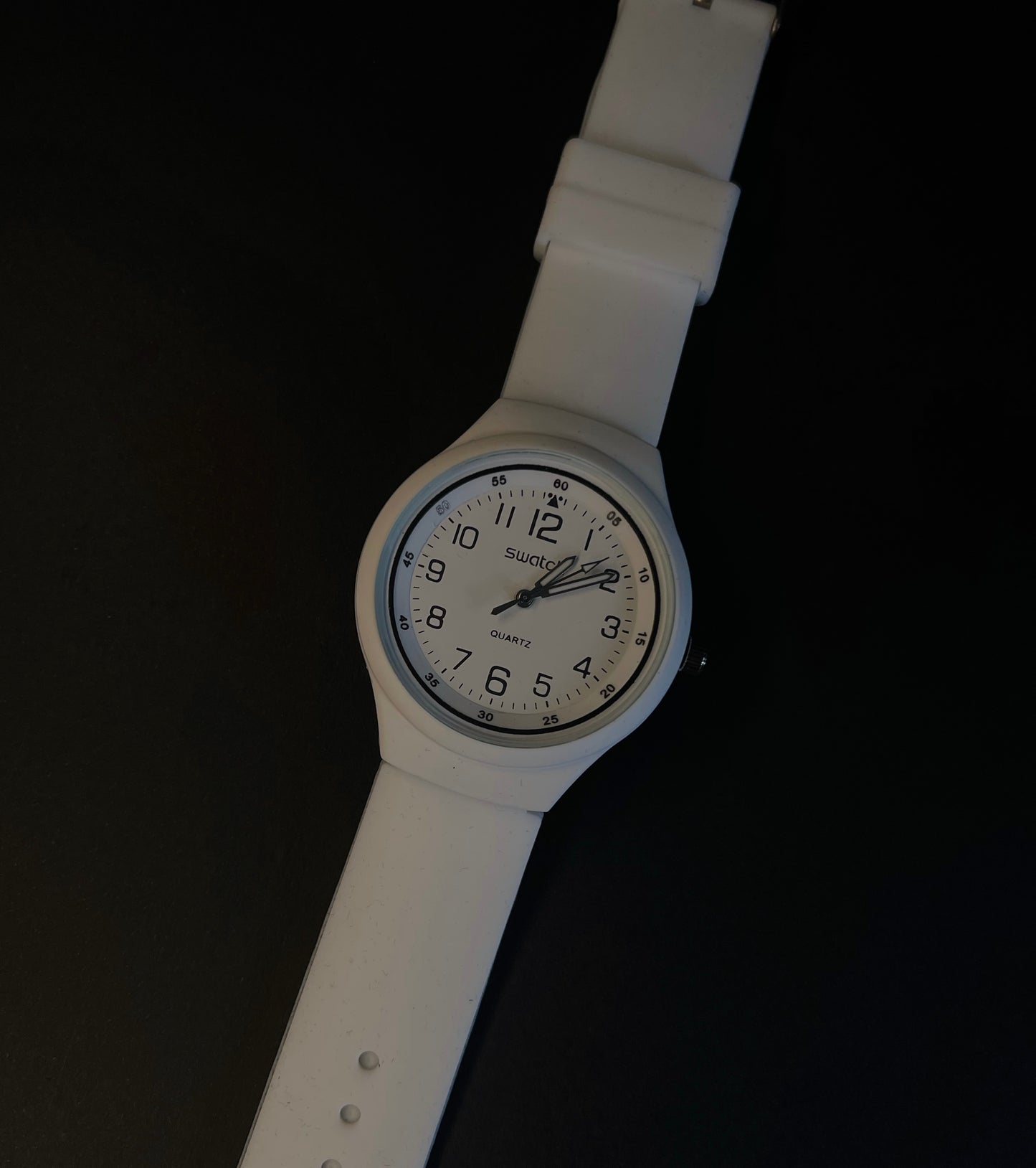 White Watch with White Interface Swiss Made