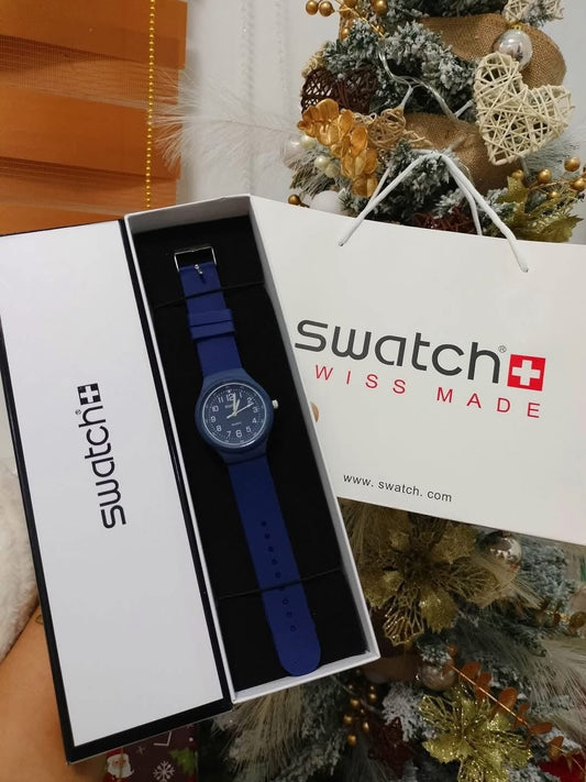 Blue Stylish Watch Swiss Made